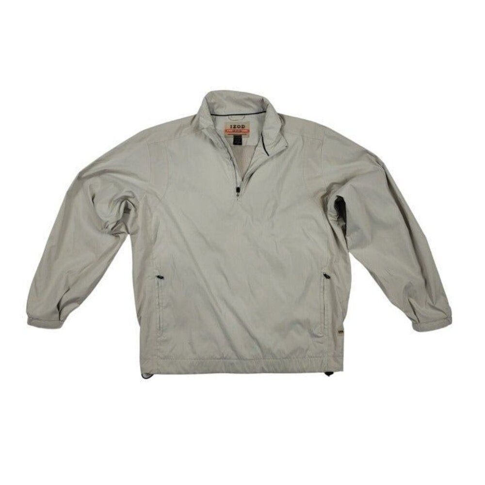 IZOD XFG X-Treme Function Golfwear ¼ Zip Pull on Jacket Mesh Lining X-Large Beig